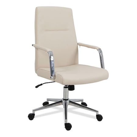 Kd 43.86 x 25.39 x 26.06 in. Leather Task Chair, White KD3194291